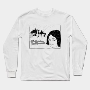 Disaster Girl Meme - Pop culture illustration Funny Long Sleeve T-Shirt